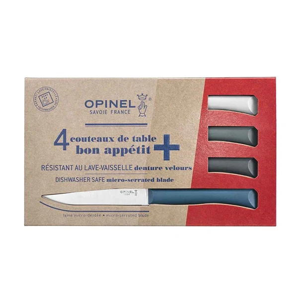 Coffret 4 couteaux de table Bon Appétit tempête Opinel