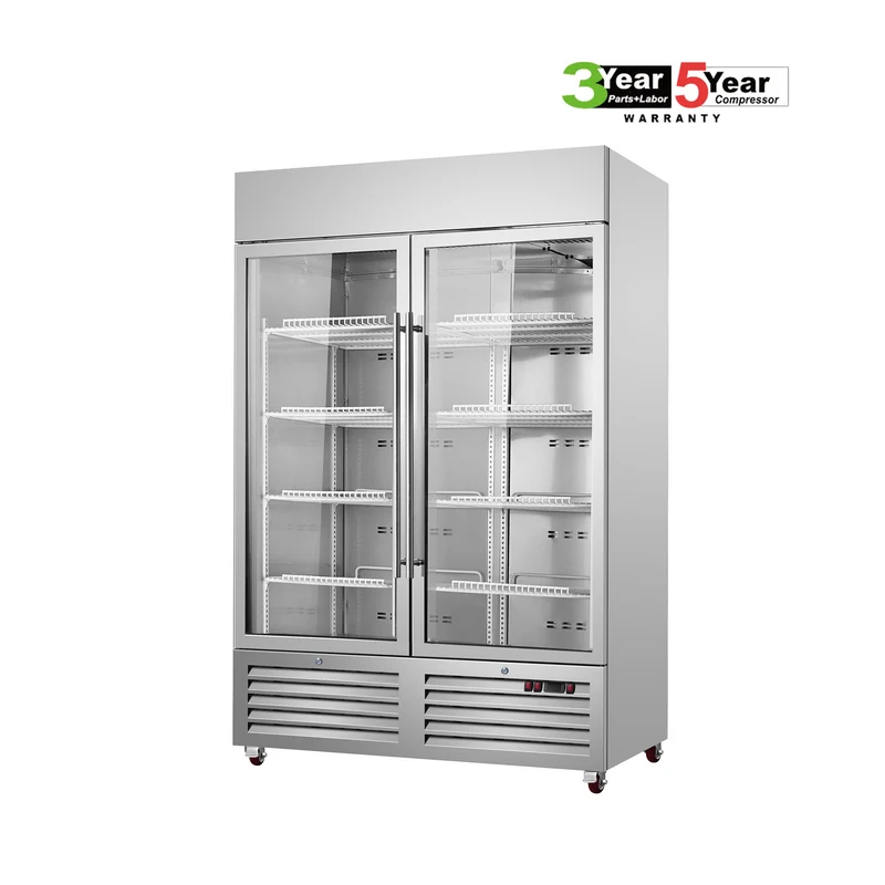 Sub-Equip, C-35RG 39" Glass Double Door Reach-In Refrigerator