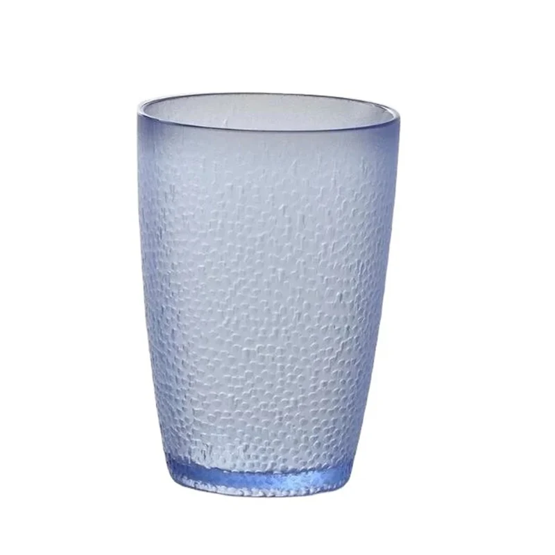 CHEFCO,JB-8932P, 8oz Acrylic Glasses, Hammered Tumbler, Blue