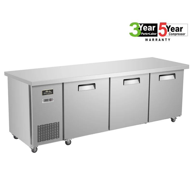 Sub-equip CUSC-84, 84" Stainless Steel Undercounter Refrigerator/Cooler with side Mounted Compressor