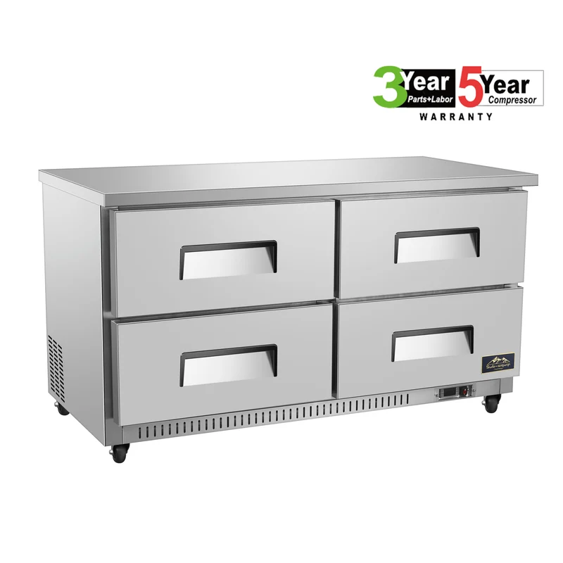 Sub-equip CUC-48-4D, 48" Commercial Undercounter Cooler with 4 Drawers