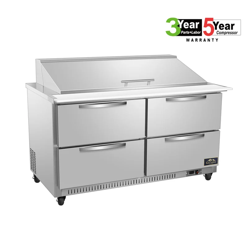 Sub-equip, 48" Mega Top Cooler Sandwich Prep Table with 4 Drawers