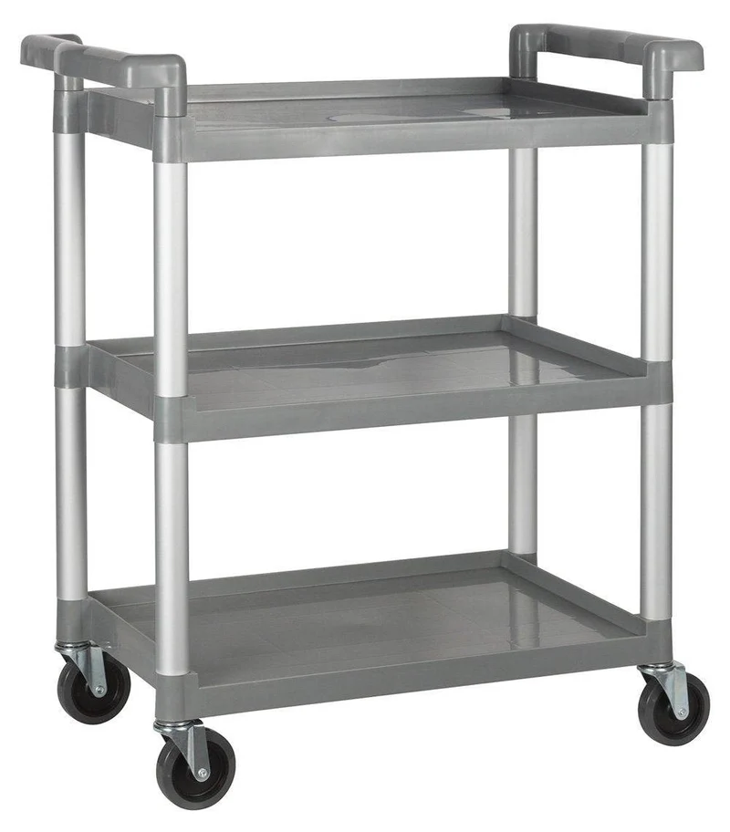 Sub-equip, UC-0311G, Utility Service Cart, 3 Shelf Heavy Duty 154 LBS Food Service Cart (Cart Only 33 7/8"x16 1/8"x37 1/4")