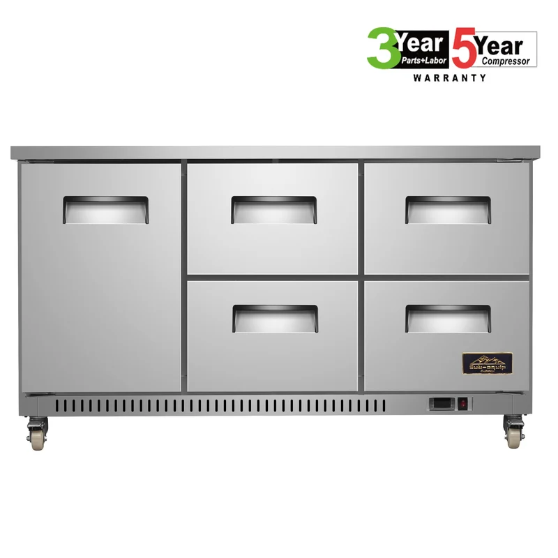 Sub-equip CUC-72F-4D, 72" Under Counter Freezer with 4 Drawers