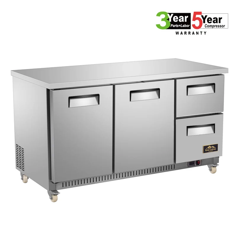 Sub-equip CUC-72F-2D, 72" Undercounter Freezer with 2 Drawers