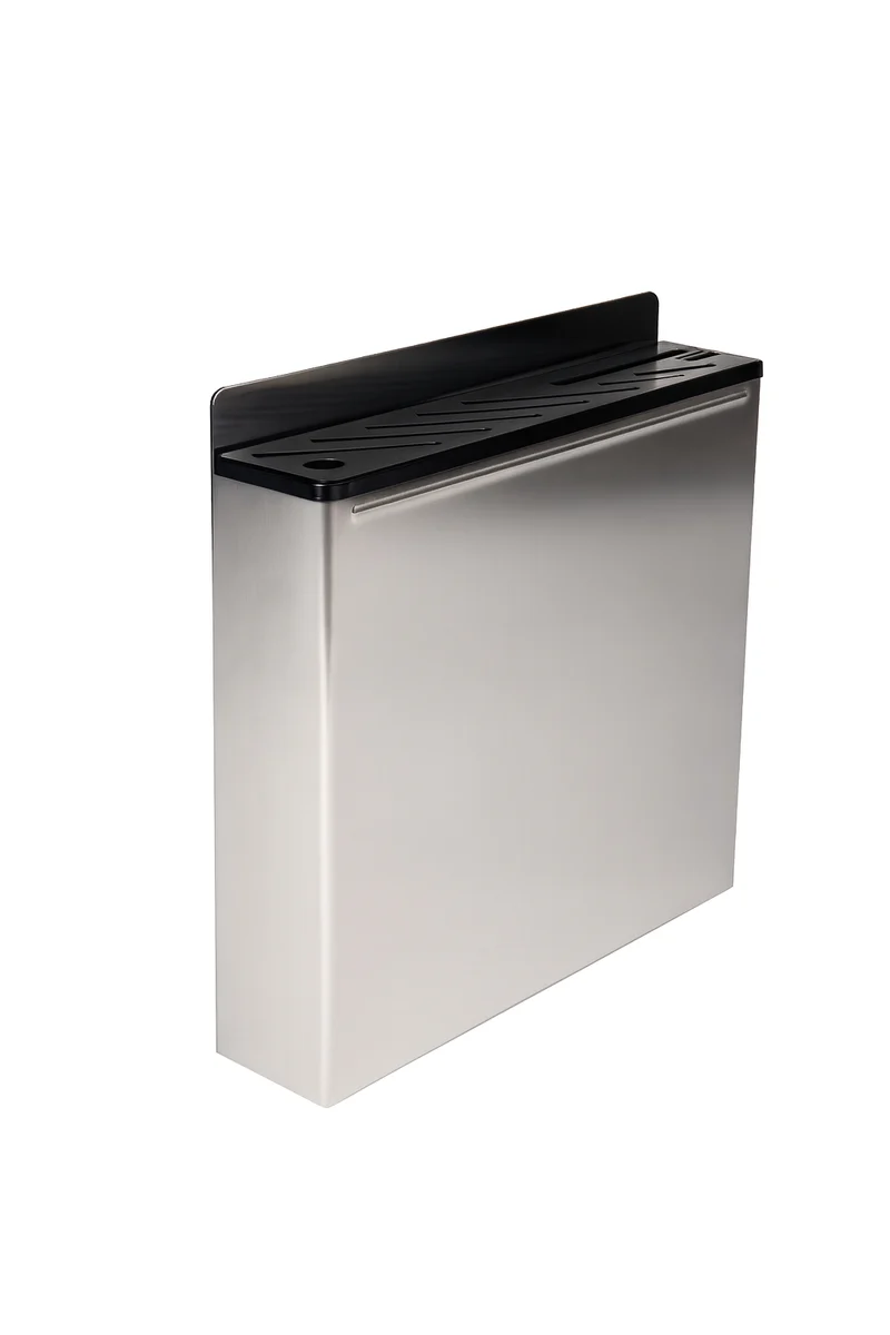 CHEFCO,KR-9S, 9-Slots Stainless Steel Knife Rack,12"x2-1/5"x13-1/3"