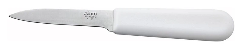 Winco Paring Knife, White Polypropylene Handle