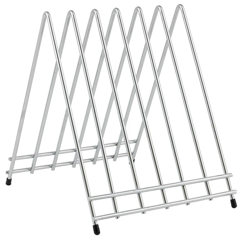 Cutting Board Rack, 6 Slots, Chrome Plated