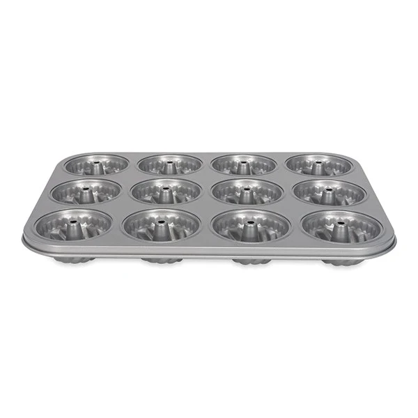 Moule en acier revêtement anti-adhérent 12 mini kouglofs Patisse