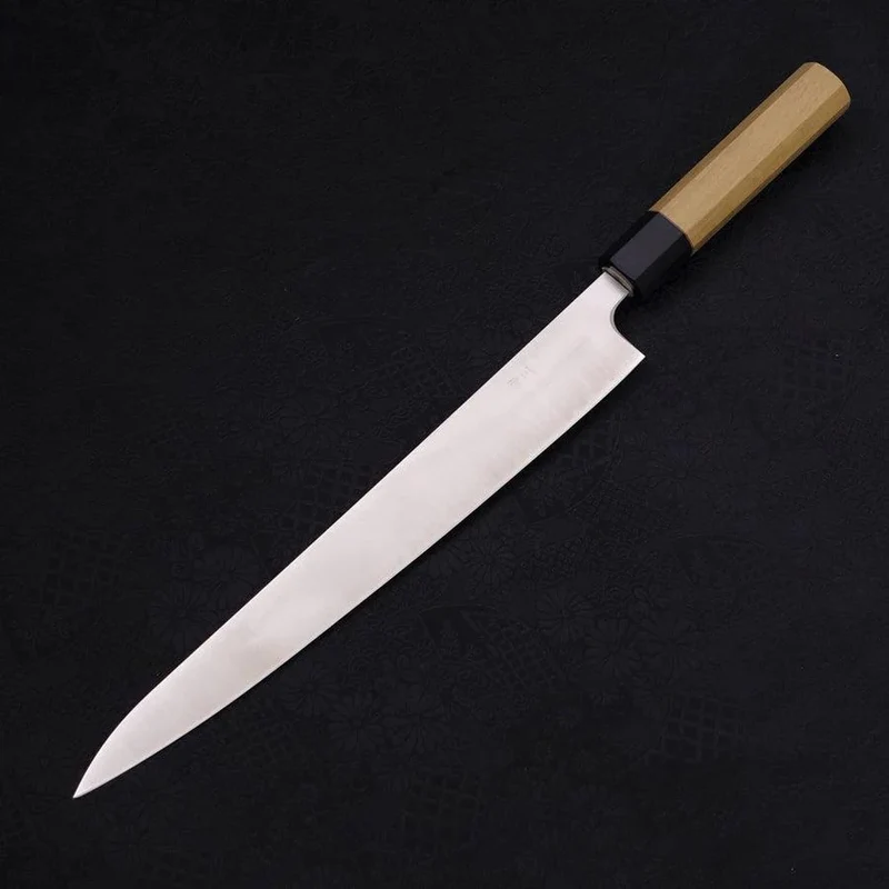 MUSASHI Sujihiki Silver Steel #3 Polished Buffalo Magnolia Handle Handle 270mm (0982-270)