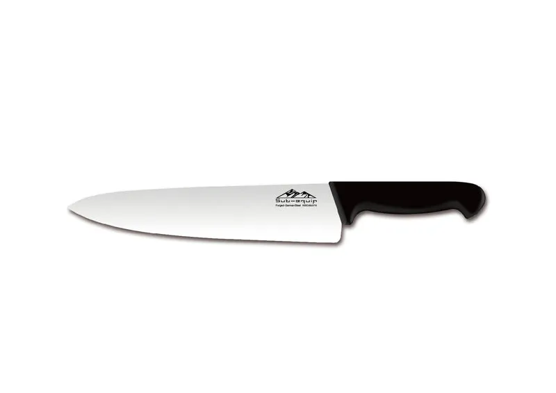 Sub-Equip,KFC-81, High Carbon German Steel X50CrMoV15 Alloy 8" Cooks Knife with Black Handle