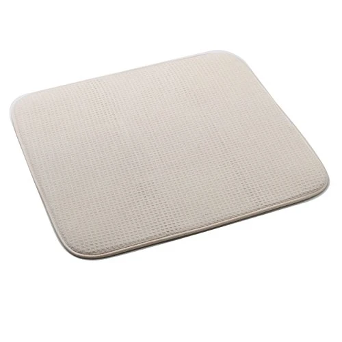 Norpro 359 Mircofiber Drying Dish Mat, 16 x 18-inch, Machine Washable, Cream