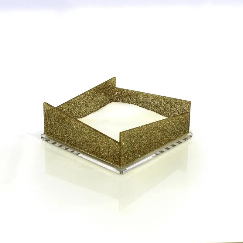 Shimmering Edged Napkin Holder (Gold)