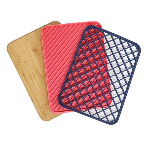 Set de 3 planches à découper, égouttoir et dessous de table Trilogy Trebonn