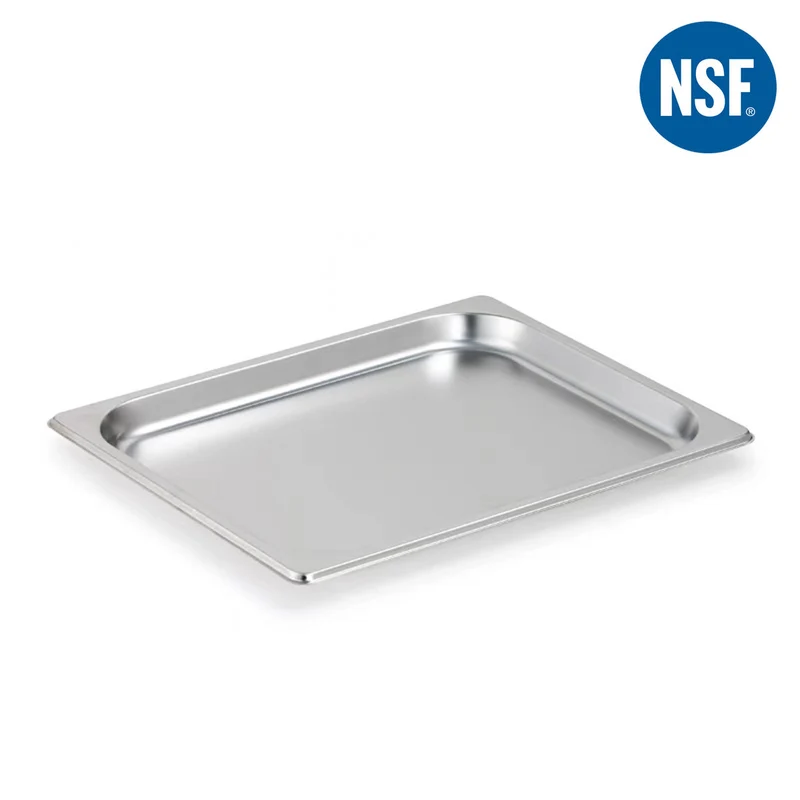 Half Size 1" Deep 24 Gauge Anti-Jam 304 Stainless Steel Steam Table Pan