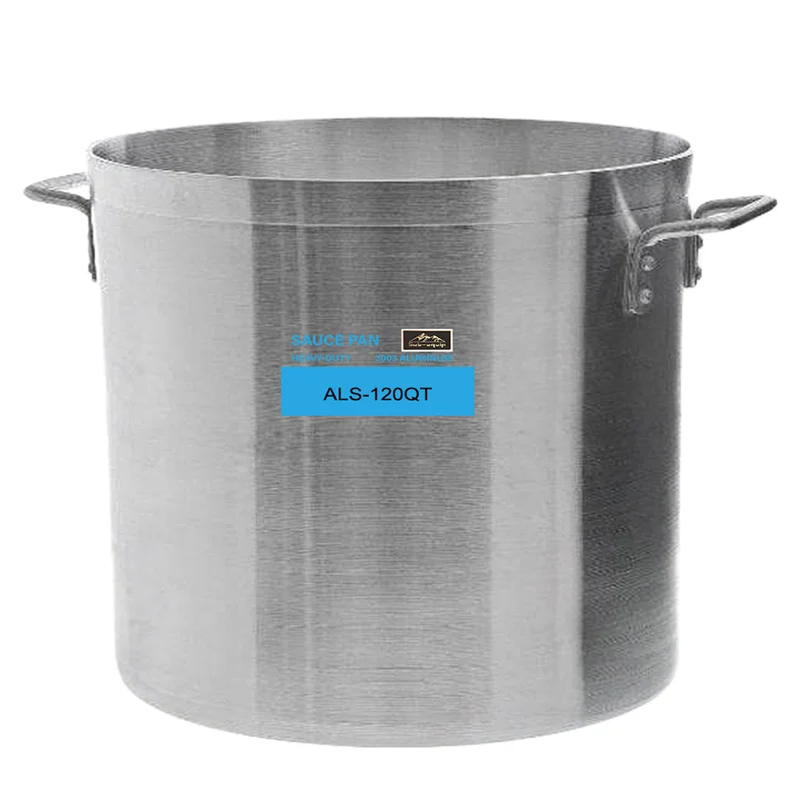 Sub-equip, ALS-120QT, 120 Qt Heavy Duty Aluminum Stock Pot, 22"x19.5" / 56cm*49.5cm, 4mm thick
