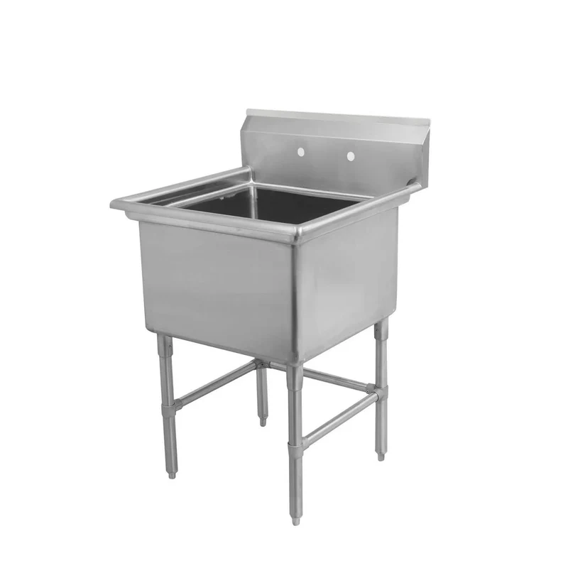 Metal 304, S1C202014-316, 16 Gauge 304 Stainless Steel One Compartment Commercial Sink (26" x 26" x 43.2")