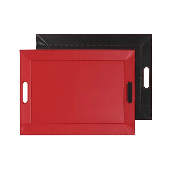 Plateau réversible bicolore noir et rouge 55 cm FreeForm