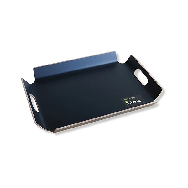 Plateau à bords relevés couleur 44 cm noir Point Virgule