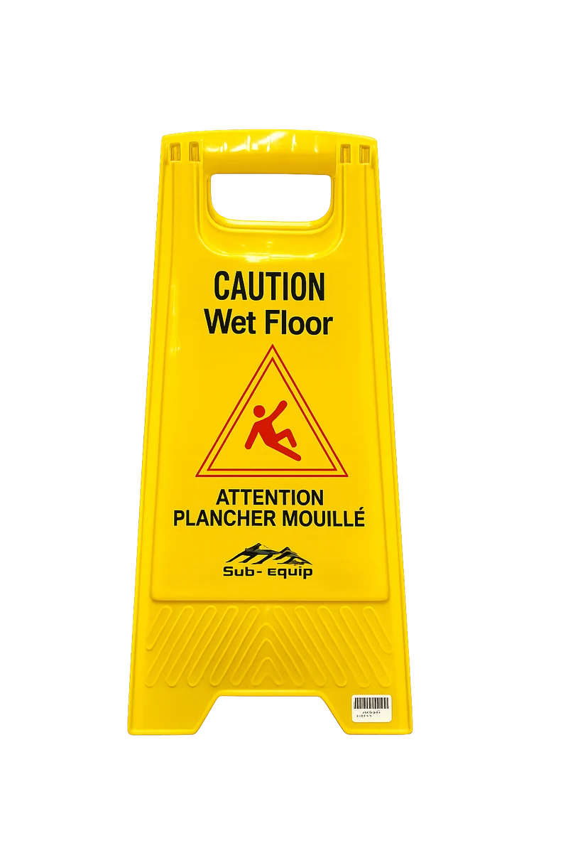 Sub-equip,FS-25A, A-Shape Wet Caution Floor Sign(29cm/11.4" Wx 61cm/24" H)