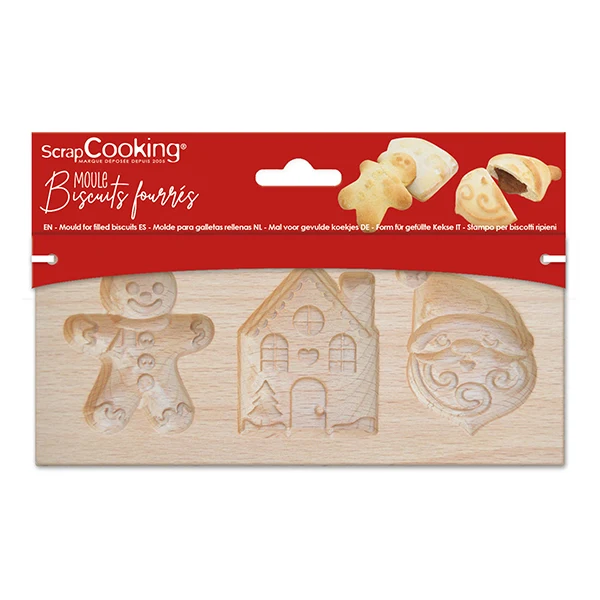 Moule bois biscuits fourrés Noël Scrapcooking