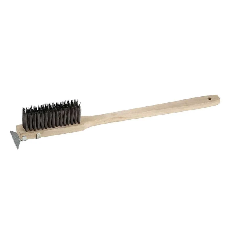 CHEFCO,BR-14S, 14" Long Wooden Wire Bristle Scratch Brush