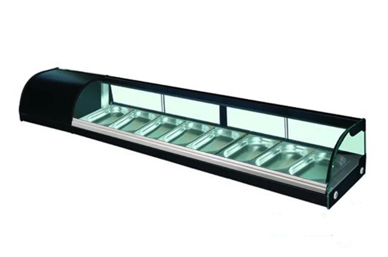 Sub-equip, 7FT Refrigerated Sushi Case (78.74"x16.3"x11.8")-SSC-210