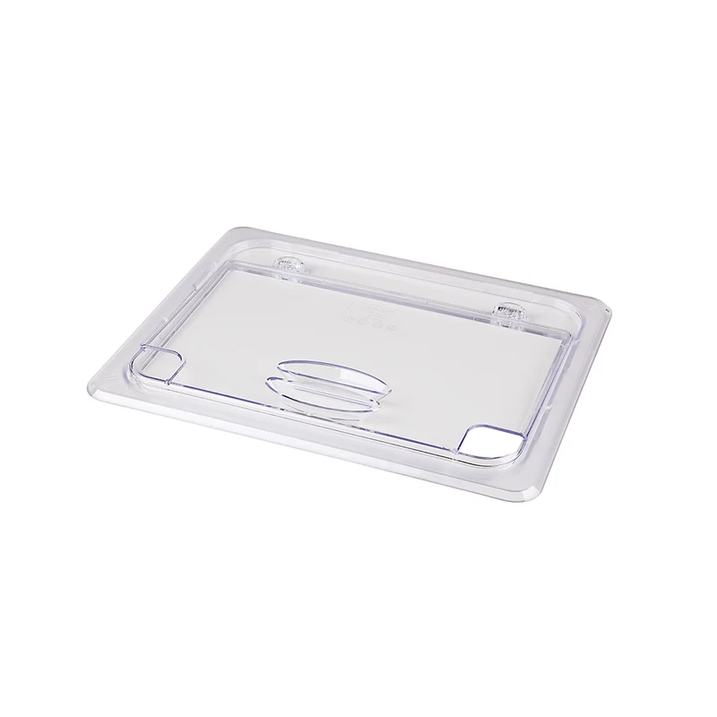 Polycarbonate GN Food Pan Notched Flip Top Style Lid, 1/3 Size