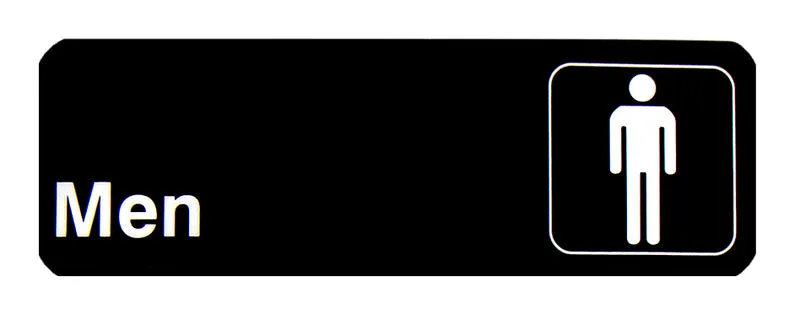 CHEFCO,SGN-395,Information Signs, "Men" Sign,Black,9"Wx 3"H