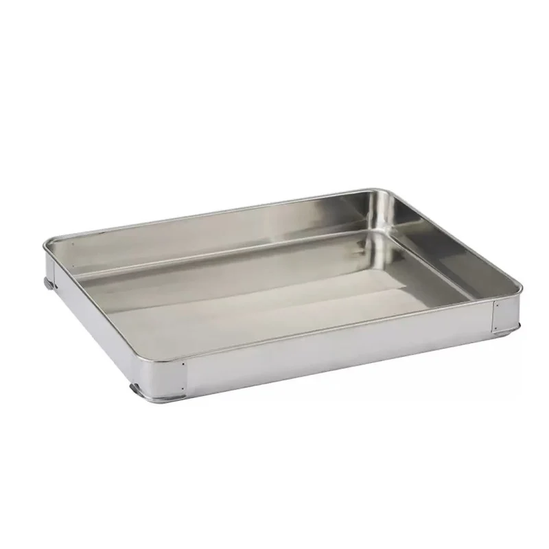 CHEFCO,STS-41S, Stainless Steel Rectangular Food Tray– 16" x 12.2" x 2.1" Deep