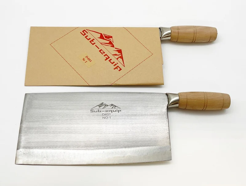 Sub-equip,D401, 1# Chinese Vegetable Cleaver with Wooden Handle