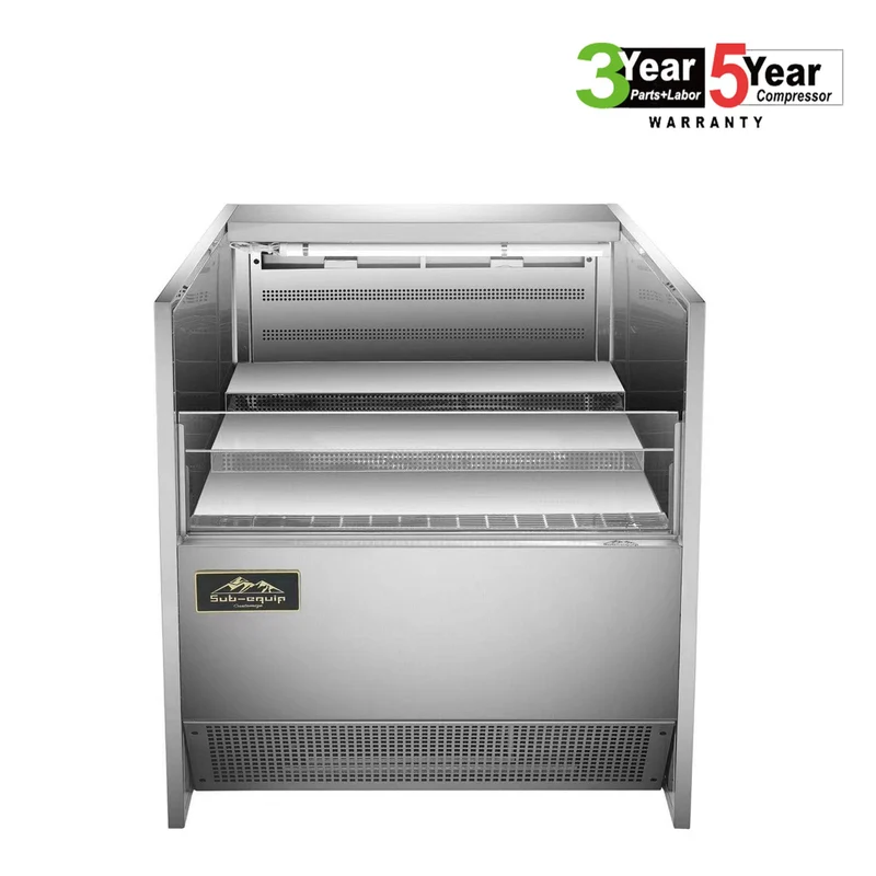 Sub-equip,GNG-F36, 36" Low Profile Horizontal Air Curtain Open Refrigerated Display Case,Grab and Go refrigerator self-serve counter case (W36" X D34"X H33")
