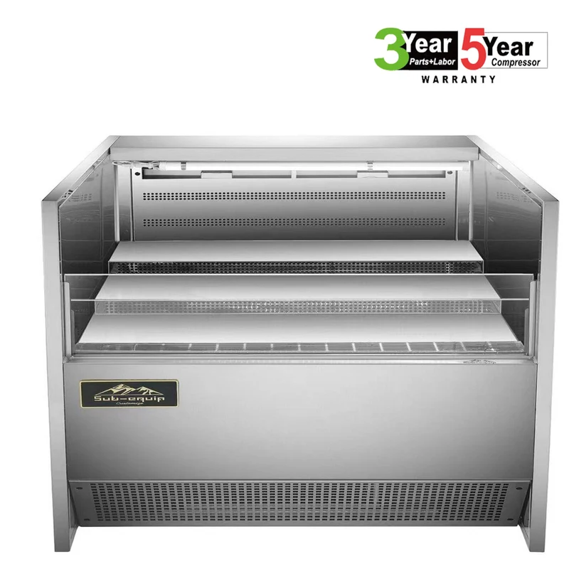 Sub-equip,GNG-F59, 59" Low Profile Horizontal Air Curtain Open Refrigerated Display Case, Grab and Go refrigerator self-serve counter case (W59" X D34"X H33"）