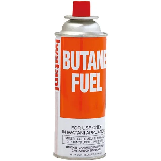 Iwatani Butane Canister Fuel (8oz x 4), In stock pick up only. (BU-6)