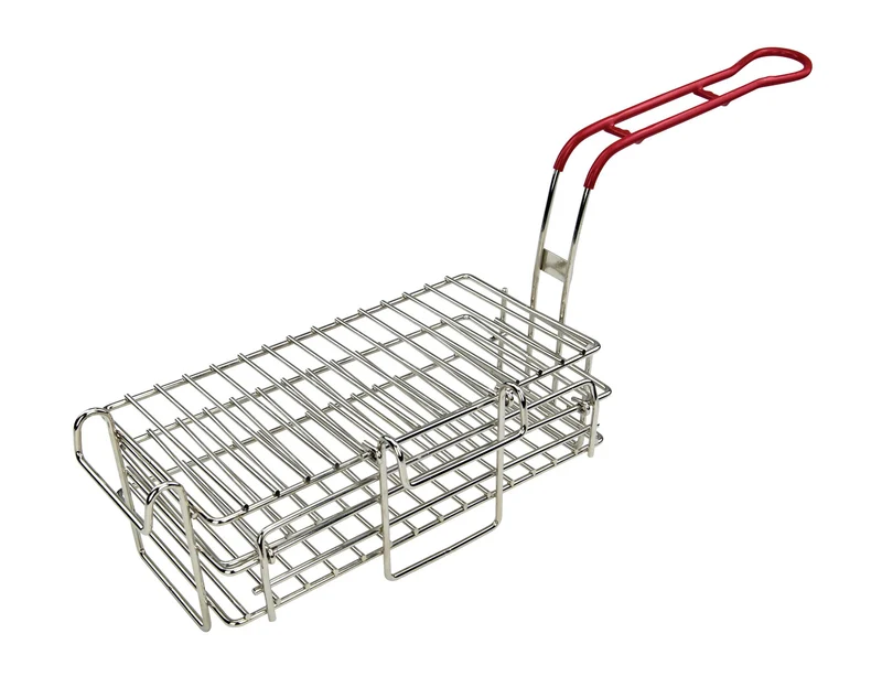 FB-03-Burrito/Chimichanga/Corn Dog Fry Basket with 9" Handle (11.5"L x 6"W x 3-7/8"H)