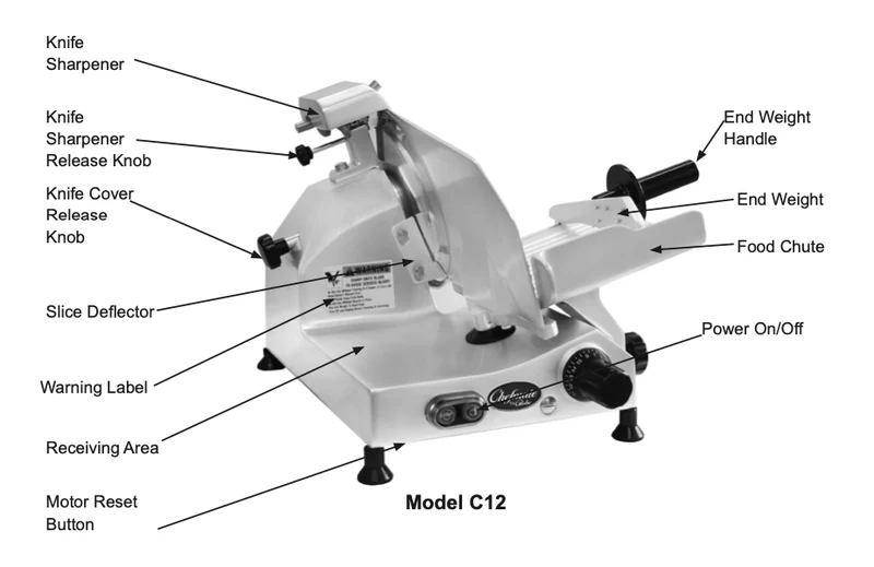 Globe C12 Chefmate 12″ Diameter Blade Manual Economy Duty Meat Slicer, 1/3HP
