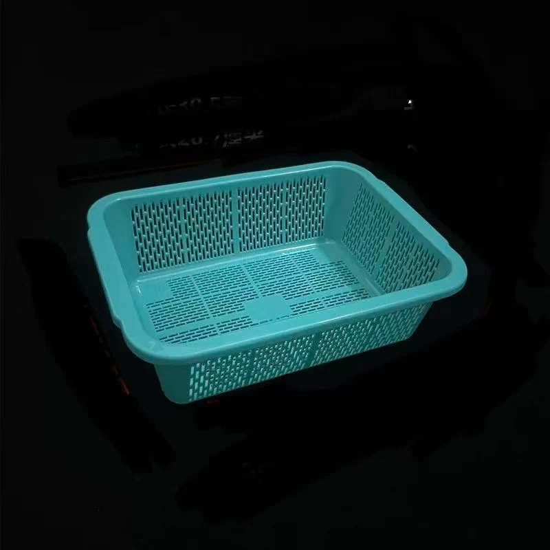 CHEFCO,FC062, Green Rectangular Vegetable Wash Basket (Fine Grid)-11.9"Lx8.7"Wx3.6"H
