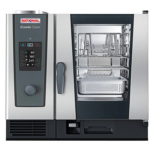 Rational iCombi Classic Single 6-Half Size Combi Oven (Natural Gas) with ClimaPlus Technology - 120V