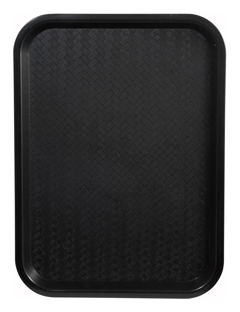 Sub-equip,PT-1216K,High Quality Plastic Fast Food Tray, 12"x 16", Black