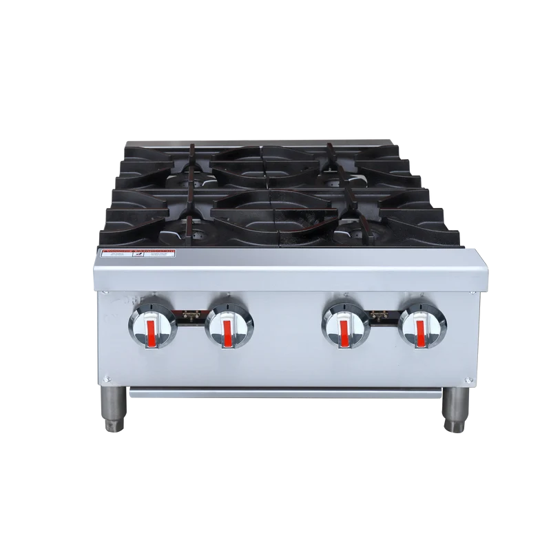 Turbo Range,TR-HP24HD-J, Natural Gas 4 Burner Countertop Range / Hot Plate - 120,000 BTU