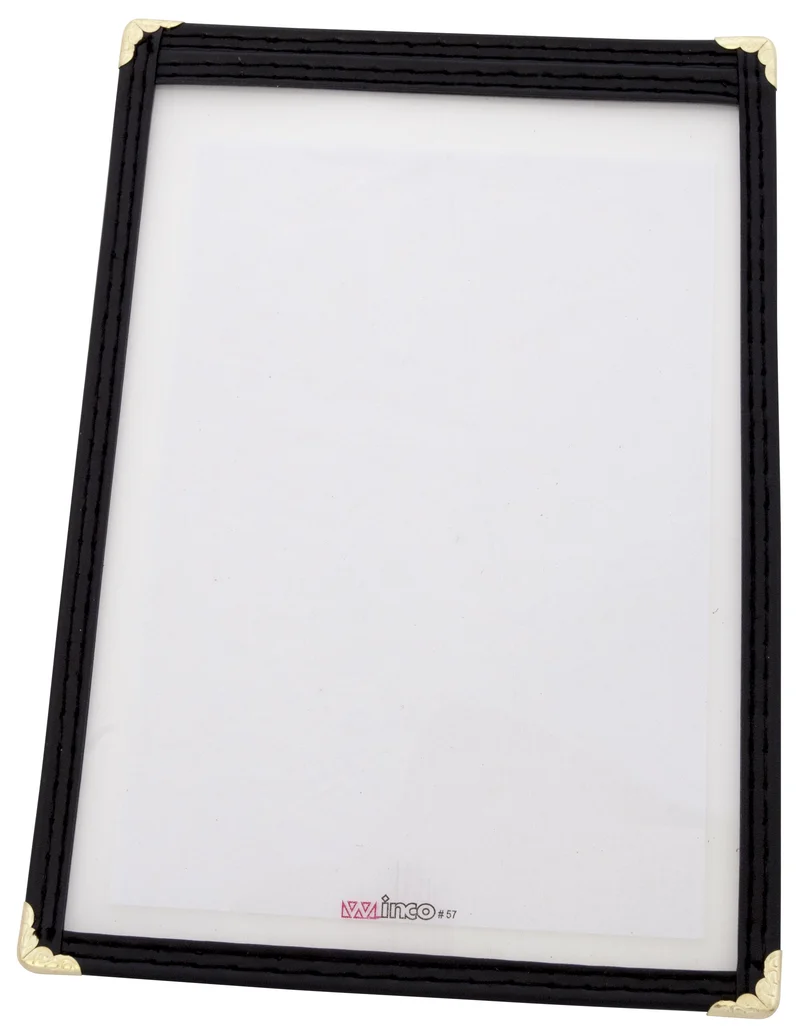 PMC-14K - Single Pocket Menu Cover - Black, 9-3/8 x 14-7/8 (Legal Size)