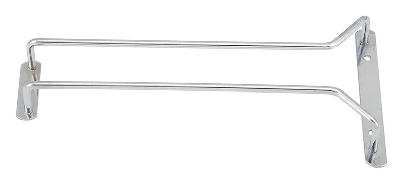 Chrome 10" Wire Single Channel Glass Hanger