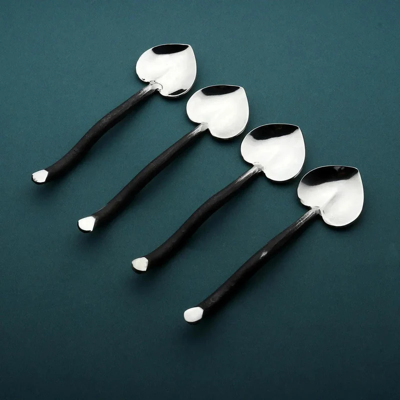 Twig Heart Coffee/Dessert Table Spoon 4 Pc. Set