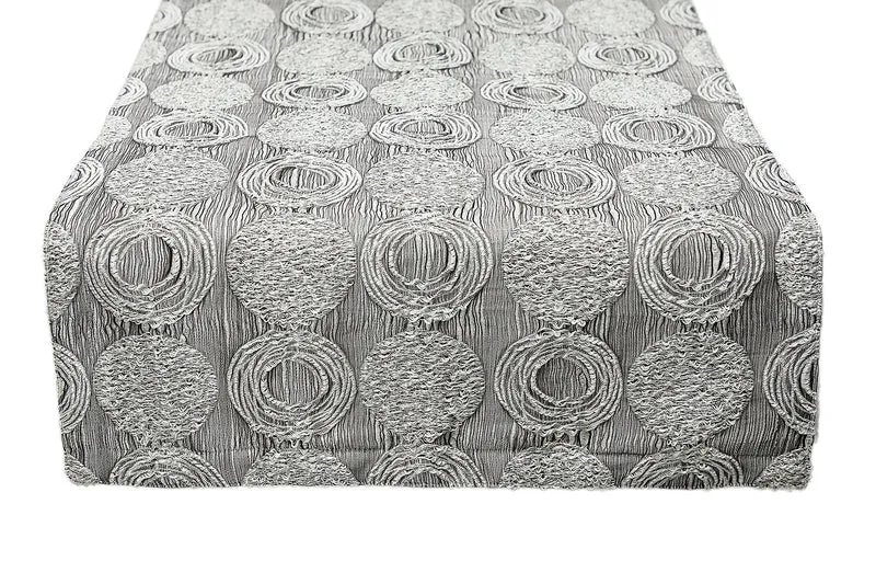 Pewter Circles Table Runner