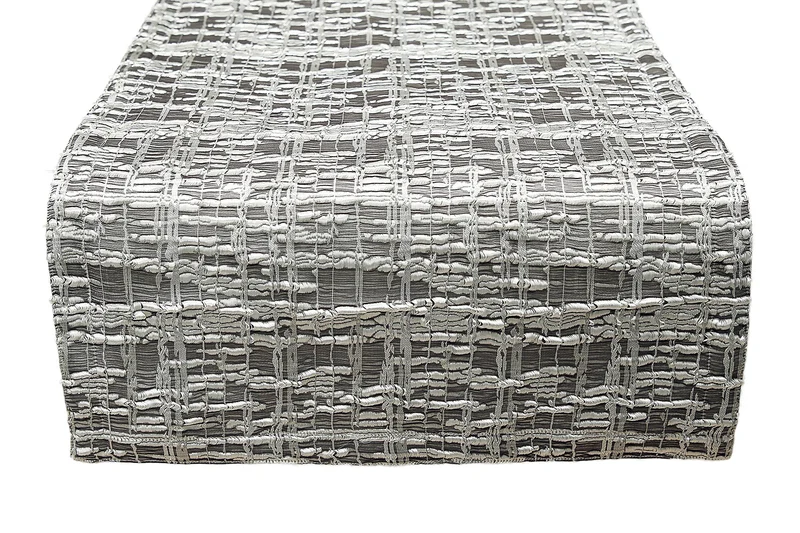 Pewter Rocks Table Runner