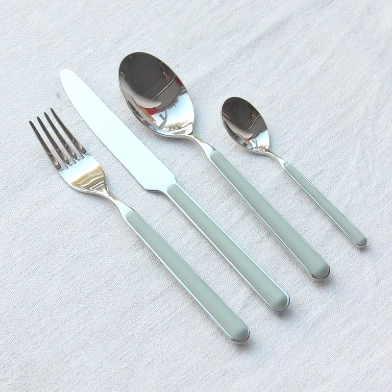Couverts en inox manche sauge
