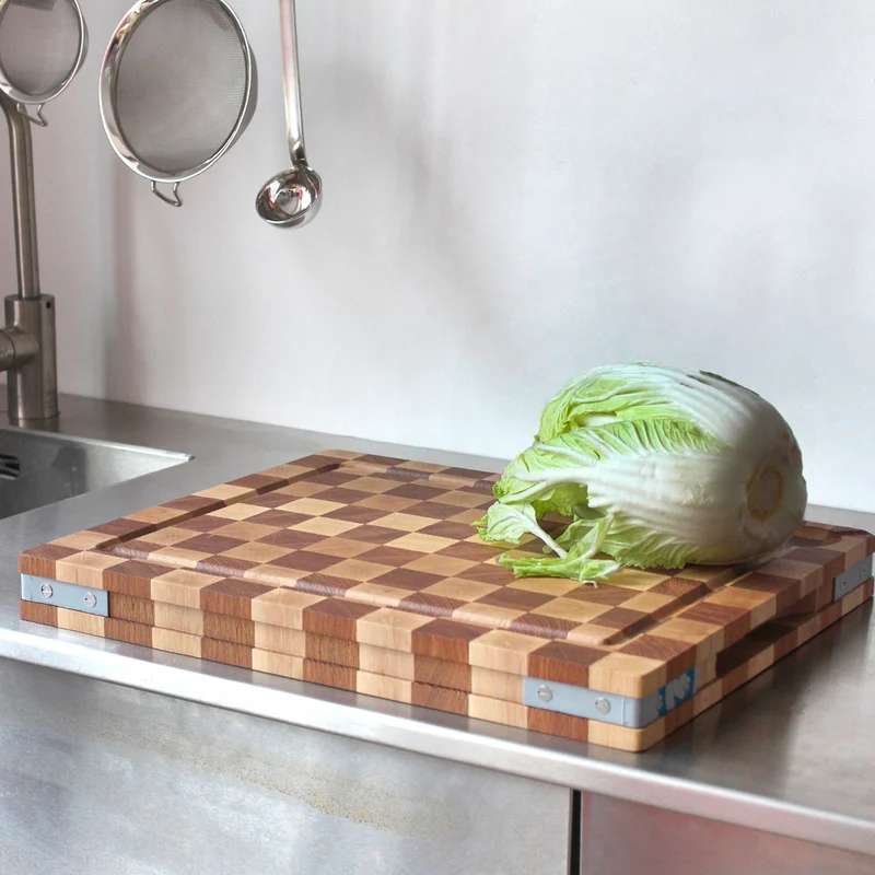 Billot à poser motif damier