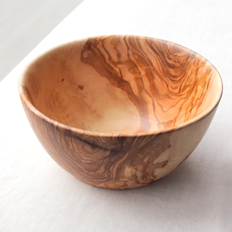 Grand saladier en bois d'olivier
