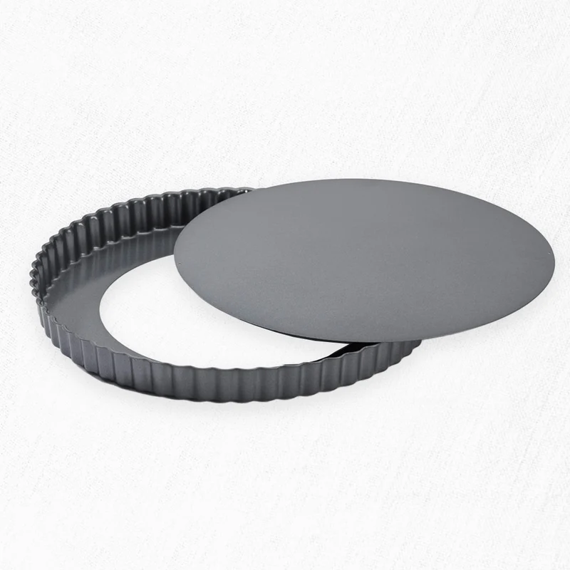 Moule à tarte rond à fond amovible, acier antiadhésif