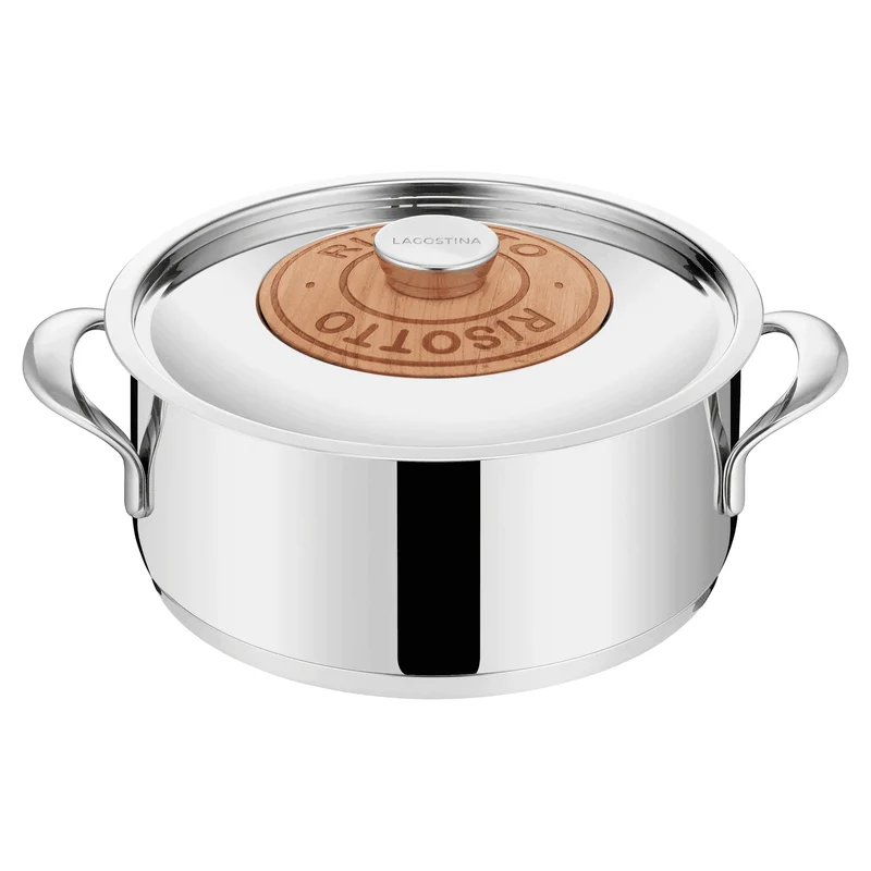 Risottiera inox avec couvercle Lagostina Emozione 24 cm 4,1 L